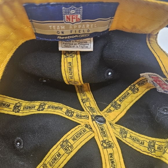 Pittsburgh Steelers Hat NFL Team Apparel Black Yellow Adjustable - Picture 6 of 7